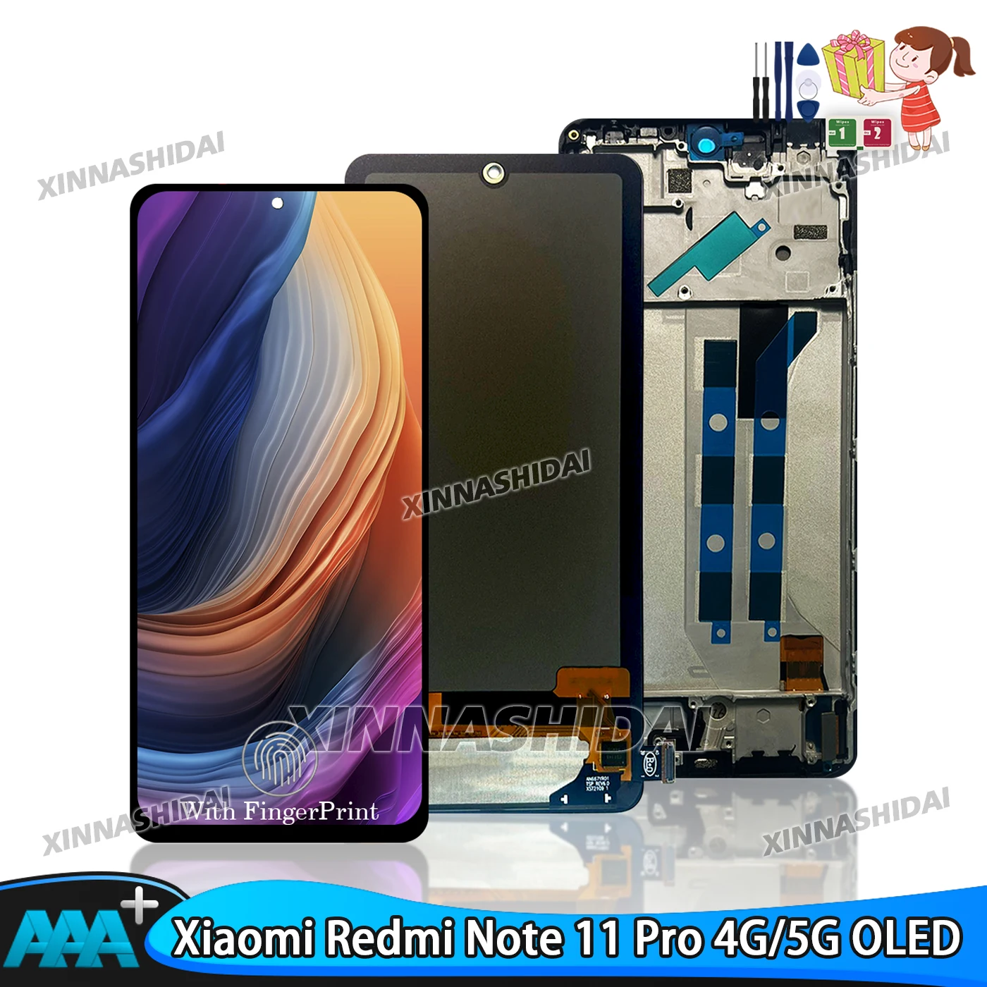 AAA Qualität OLED Für Xiaomi Redmi Hinweis 11 Pro 4G/5G LCD Display Touchscreen Digitizer Montage