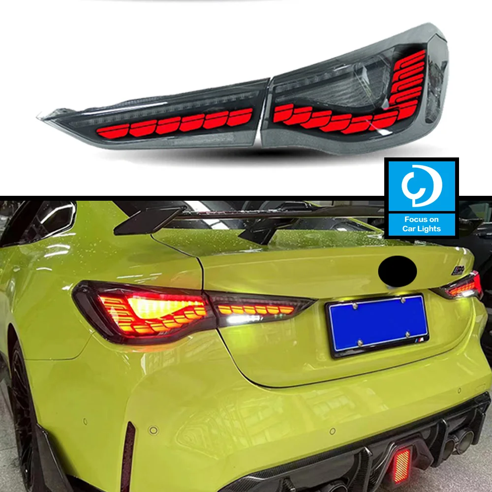 

Taillights Styling For BMW 4 Series 425i 430i LED 2020-2022 M4 Tail Light LED DRL Running Signal Brake Reversing Parking Light