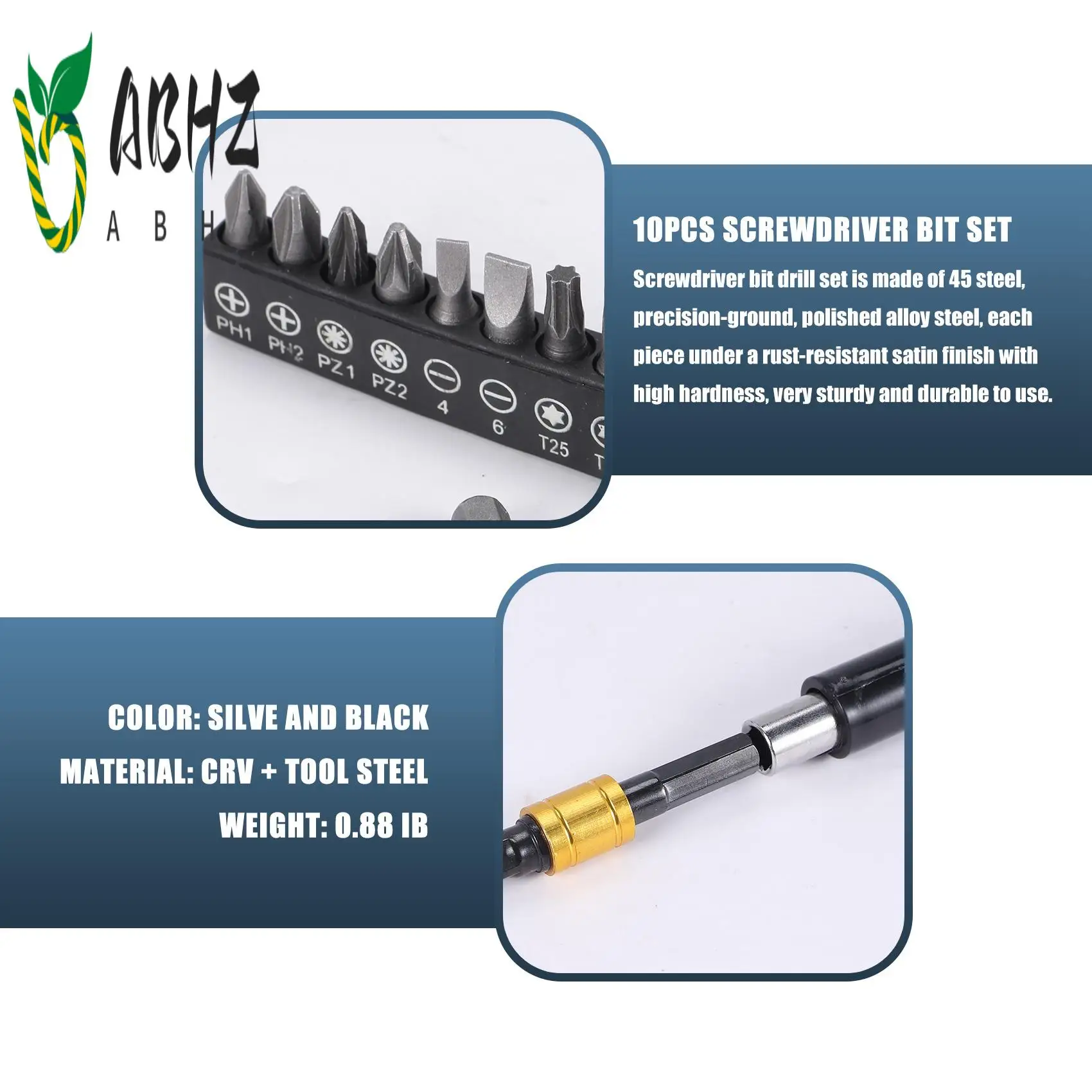 

ABHZ-гибкий удлинитель сверла с шестигранным хвостовиком, набор отверток для сверл и гаек, универсальный набор адаптеров из 3 предметов, набор отверток