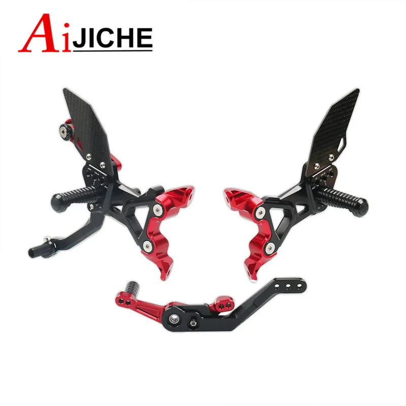 Motorcycle Adjustable Rear Rearset Footrest Sets Foot Pegs Pedal Rests Rider Footpeg For BMW S1000RR S1000 RR 2019-2023