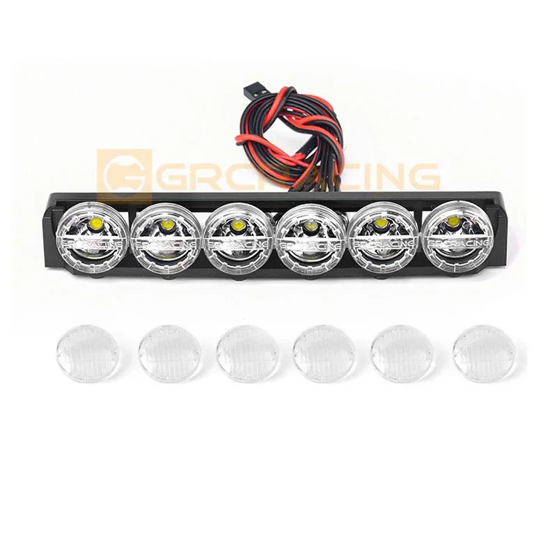 Reflector de techo LED GRC para coche trepador de control remoto 1/10 Traxxas KM Tank 300 TRX4 Bronco Blazer Wrangler SCX II Cherokee piezas