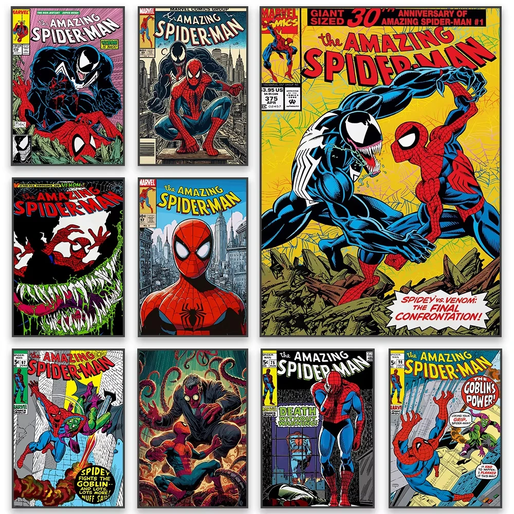 Póster de Spider Man No Way de Disney para el hogar, superhéroe Venom, cómics clásicos, pintura en lienzo impresa de Los Vengadores, decoración para dormitorio de niños y hogar