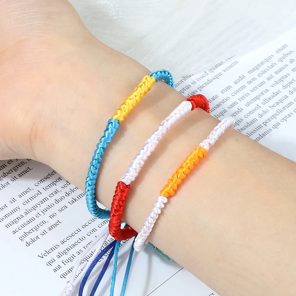 32 Styles Trendy National Flag Braided Bracelet Colorful Woven Rope Thread Adjustable Fashion Rope Bangles Country State Jewelry