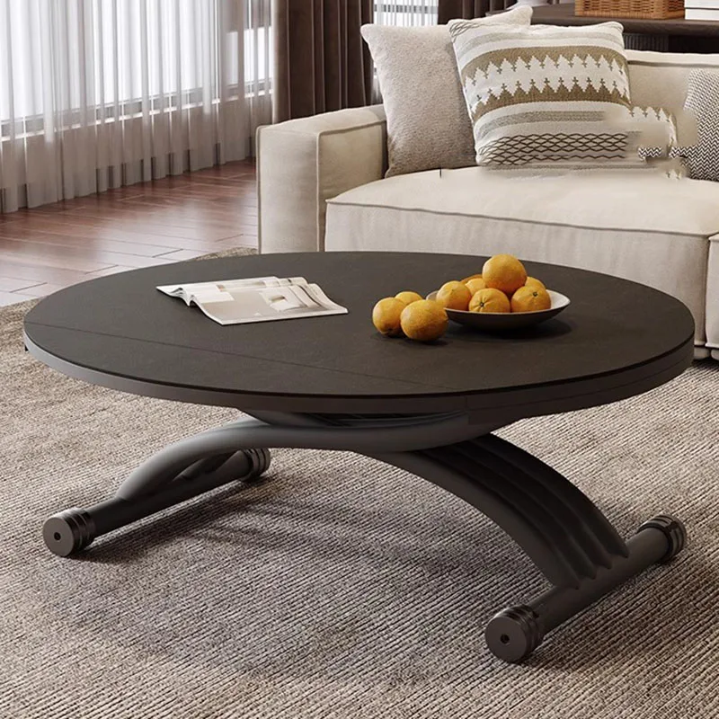 

Adjustable Black Side Table Wood Nordic Minimalist Hotel Modern Coffee Table Living Room Mobile Mesa Auxiliar Furniture For Home