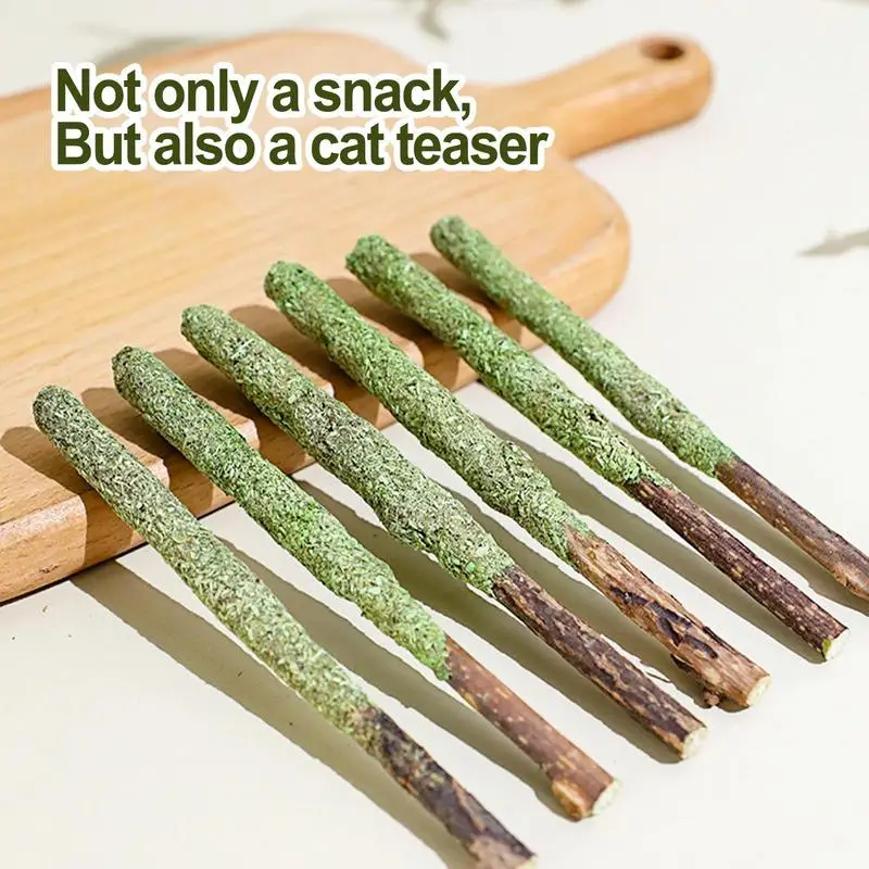 Cat Teeth Cleaning Cat Grass Stick Oral Health Booster Teeth Cleaning pet Grass stick natural ingredients Teeth Cleaning stick