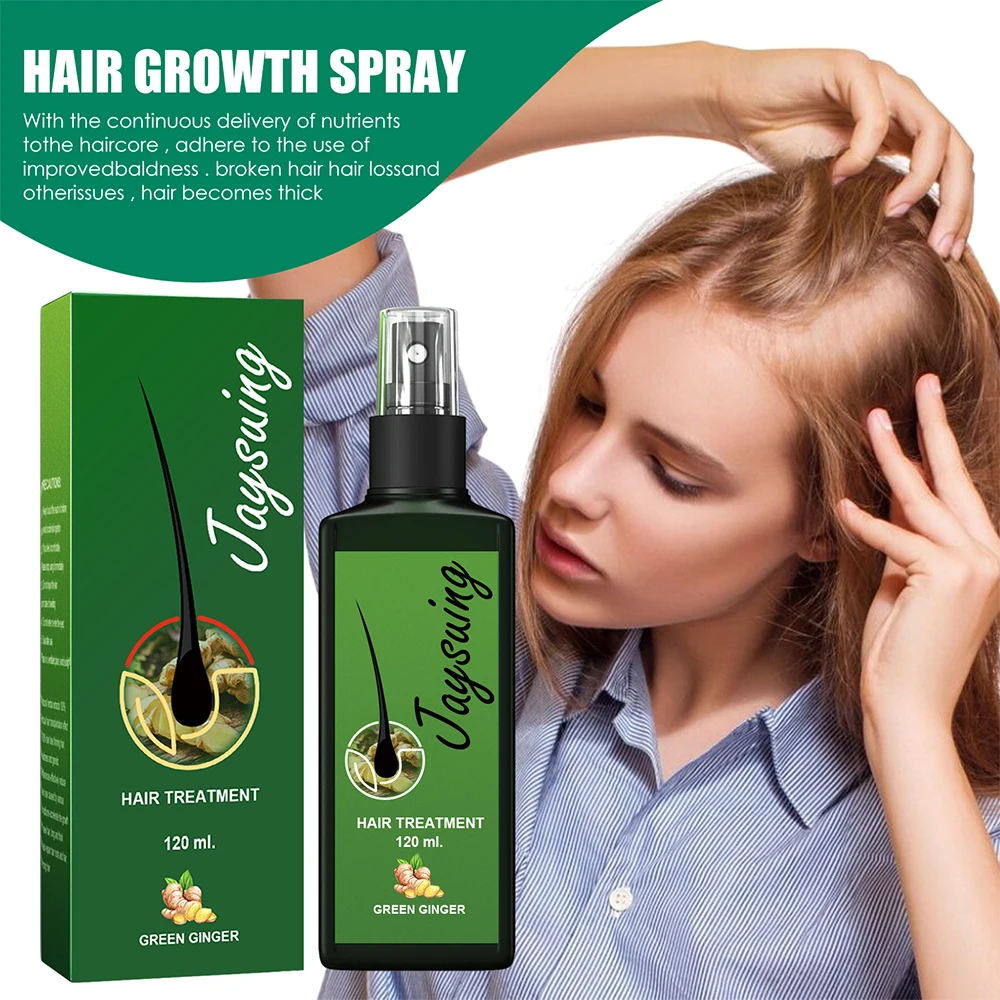 120ml Hair Growth Spray Effective Nourishing Root Hair Thick Growth Serum Anti Hair Loss Ginger Scalp Massage Repair Spray