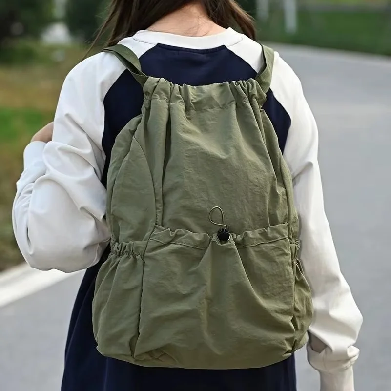 Foldable Drawstring Backpack, Lightweight and Easy to Store, Essential for Short Distance Travel and Outdoor Activities