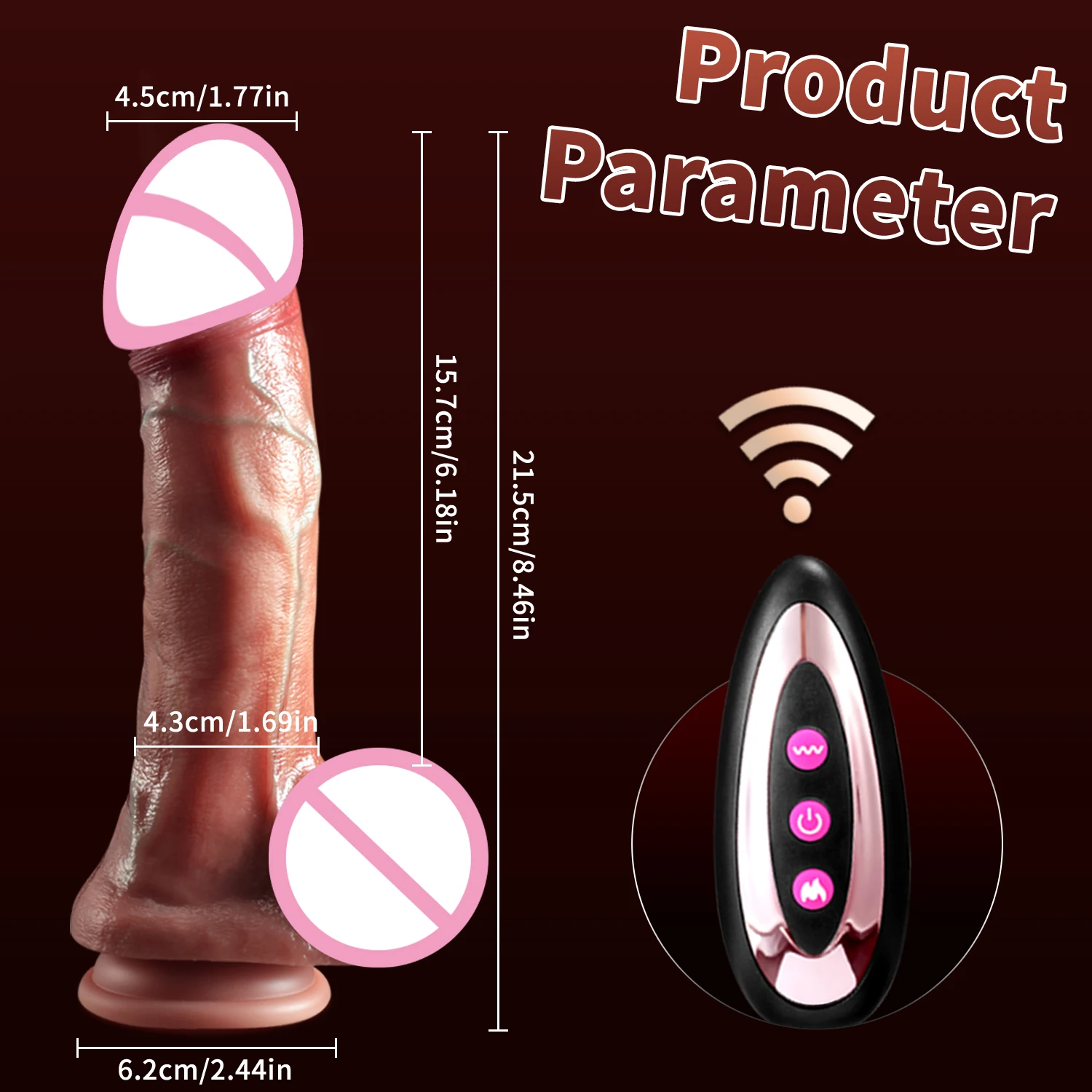 Dildo telescopico vibratore pene in Silicone telecomando senza fili giocattoli adulti del sesso per le donne uomini Plug anale realistico Dick Butt Plug