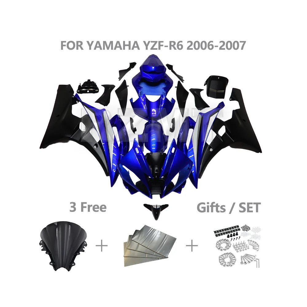 

Для YAMAHA YZF R6 YZF-R6 2006-2007 комплект обтекателя мотоцикла индивидуальный пластик ABS инъекционный пластик детали кузова Y0607-106a