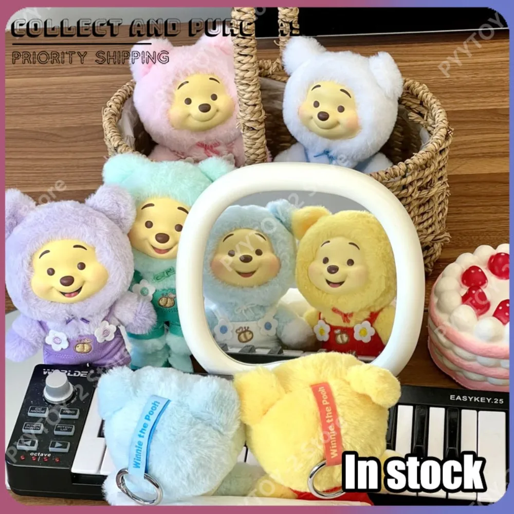 

Disney Winnie The Pooh Plush Doll Cute Cartoon Backpack Pendant Kawaii Animal PVC Desktop Decor Collectible Toy Surprise Gifts
