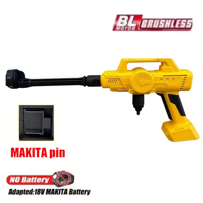 Portable Wireless High Pressure Washer Handheld Power Washer with 6-in-1 Nozzle Foam Cannon for Makita 20V Battery Car Washer