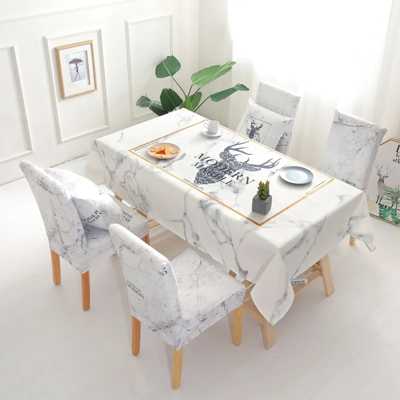 

Table Cloth Art Table Cloth Table And Chair Set Nordic Household Rectangular Waterproof, Oil Proof And Scald Proof Chair Cover