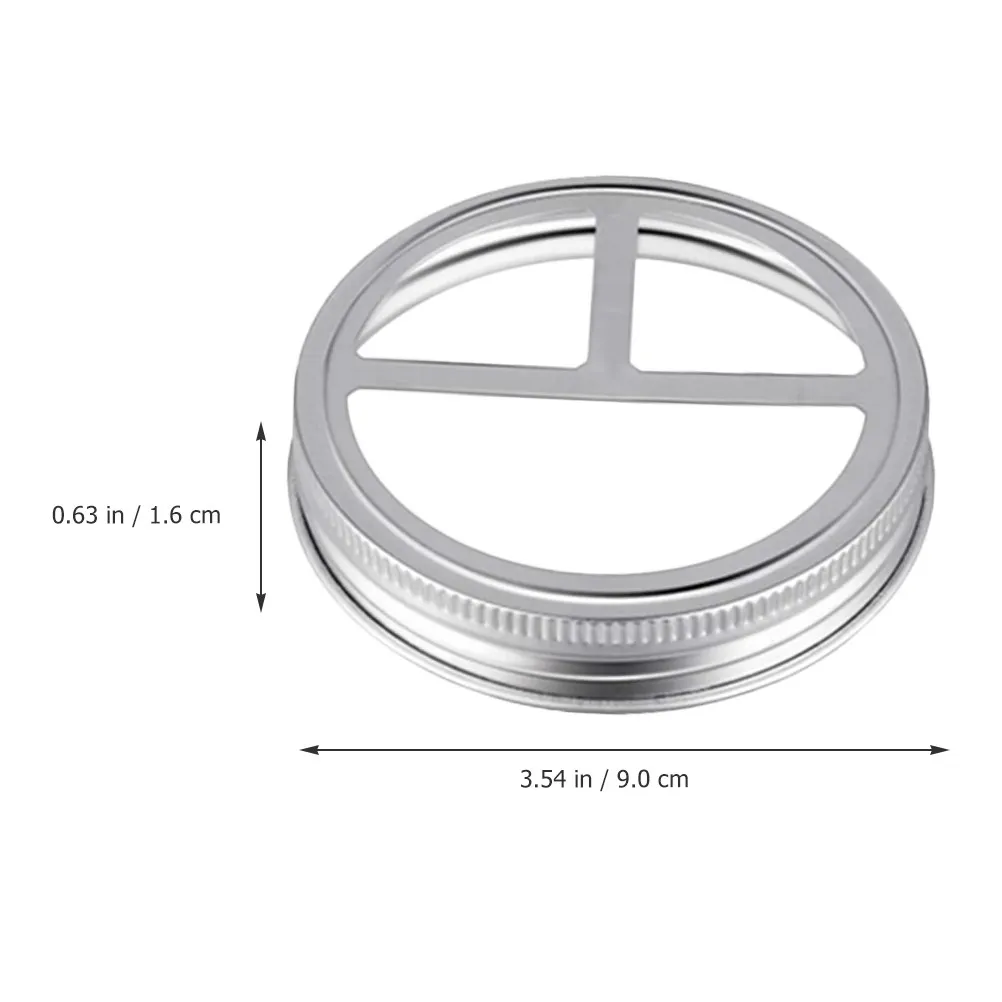 3Pcs Mason Jar Toothbrush Bottle Lids Stainless Steel Split-Type Lid Divided Design for Toothbrush Toothpaste Organizer Bathroom