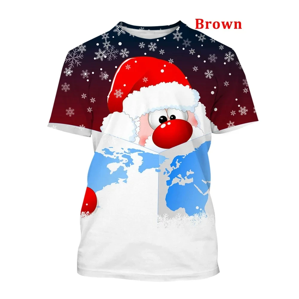 New Men/Women/Kids Christmas T-shirt Santa Claus Short Sleeve 3D Printed Cool Christmas Eve T-shirt