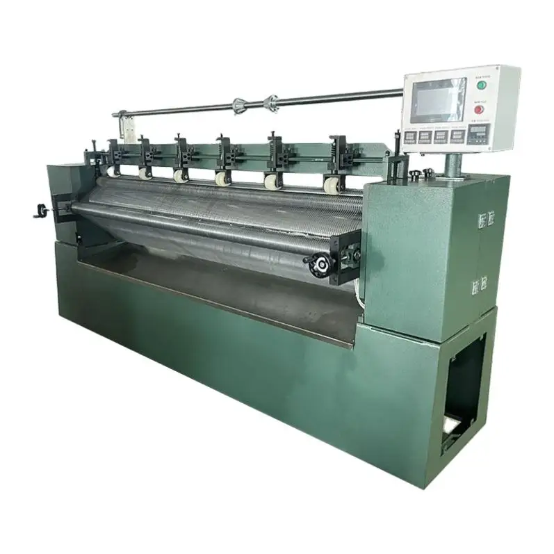 Leather Press Customized Roller Embossing Toothpick Pleat Embossing Leather Plisse Non Woven Textile Fabric Embossing Machine