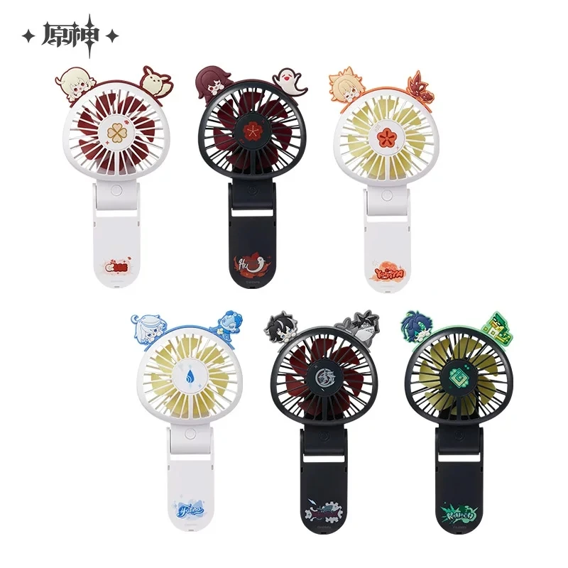 Genshin Impact Cosplay Klee Hu Tao Yoimiya Midsummer Party Series Foldable Portable Handheld Mini Fan Birthday Gifts 5