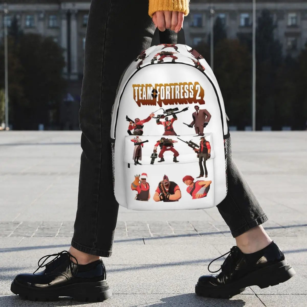 Team Fortress 2 TF2 Backpack Student BookBag Boys Girls School Bag Laptop Shoulder Bags