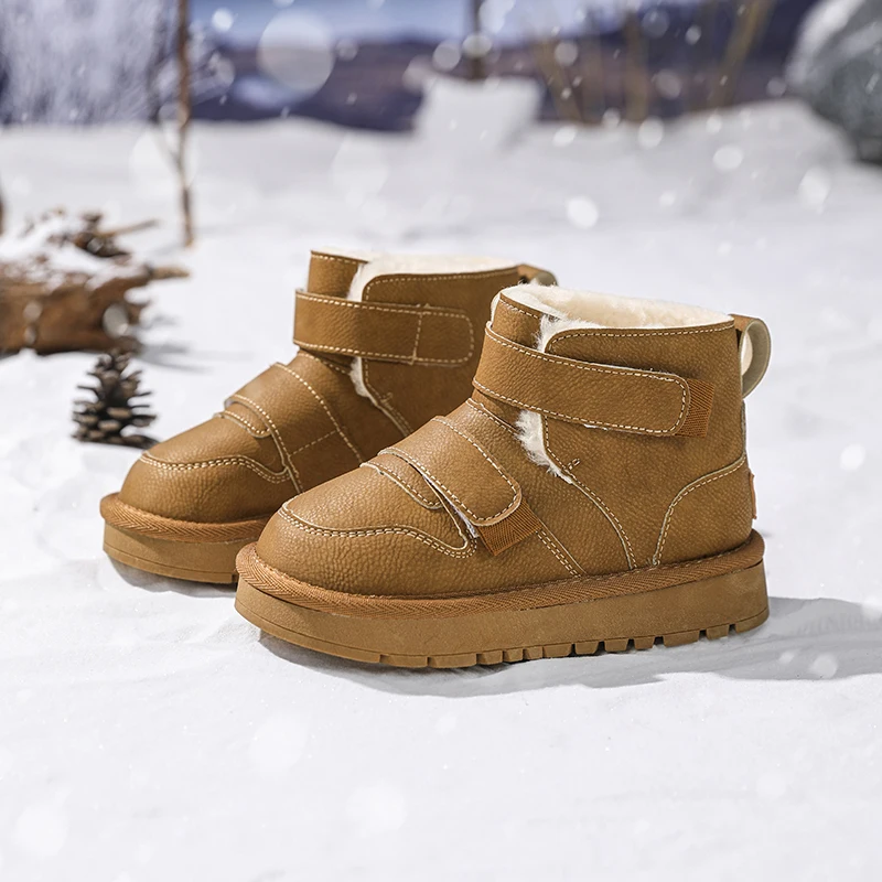 

2025Зимние новые зимние ботинки на липучке с бархатной и хлопковой обувью для теплых мужских и женских ботинок