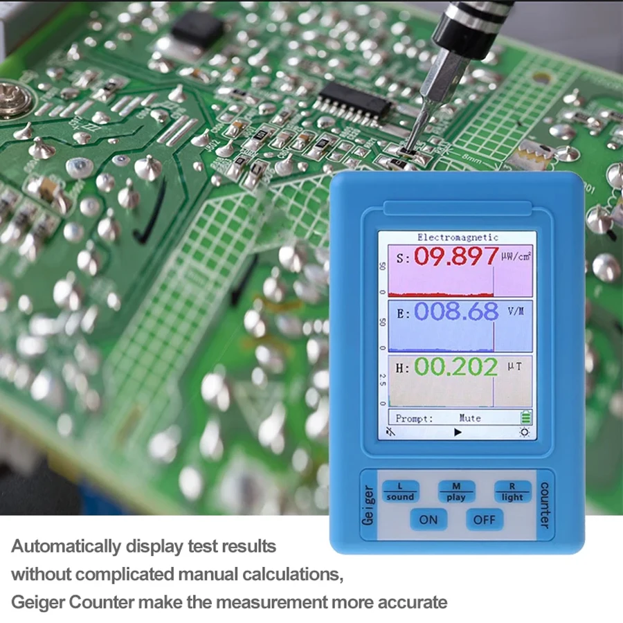 BR-9A Portable Electromagnetic Radiation Detector EMF Meter High Accuracy Professional Radiation Dosimeter Monitor Tester