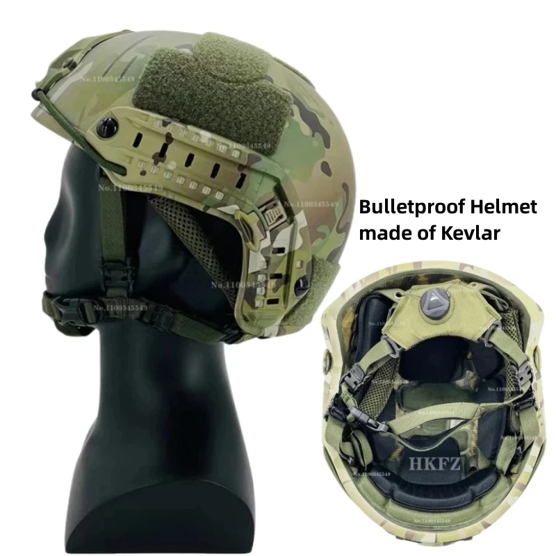 Ballistic Helmet FAST Kevlar Ballistic MC camouflage Helmet Wendy\'s suspension liner NIJ IIIA Class Bulletproof helmet