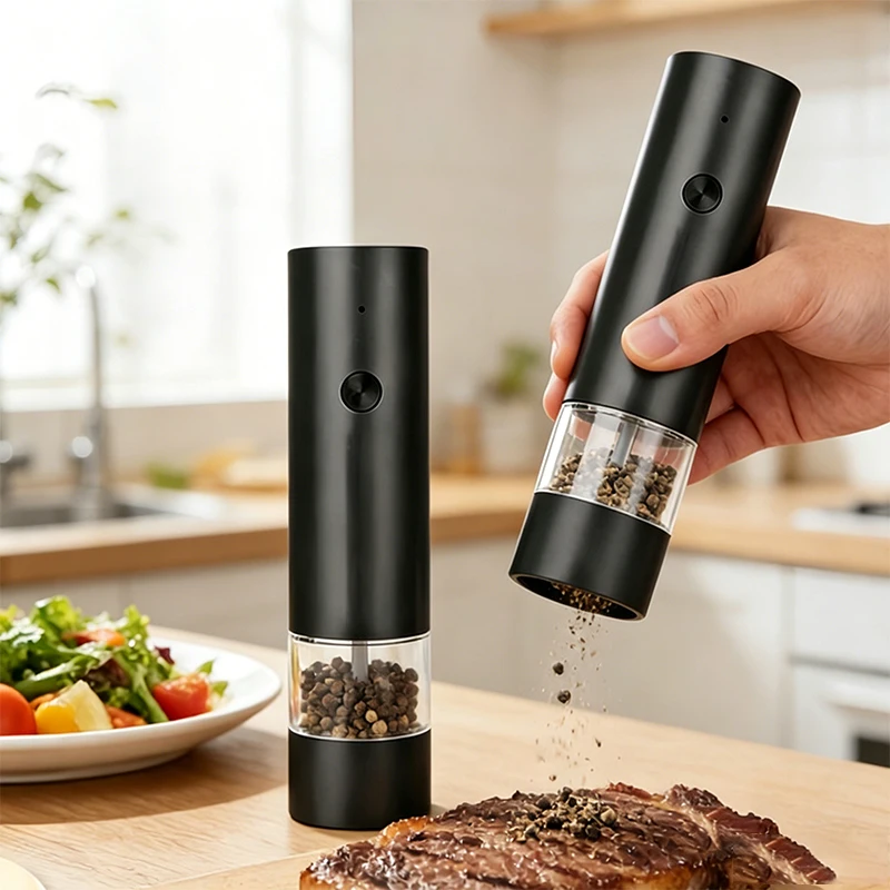 

Electric Salt and Pepper Grinder Rechargeable Automatic Spices Grinders Pepper Mills Adjustable Coarseness Kitchen Cooking Tools