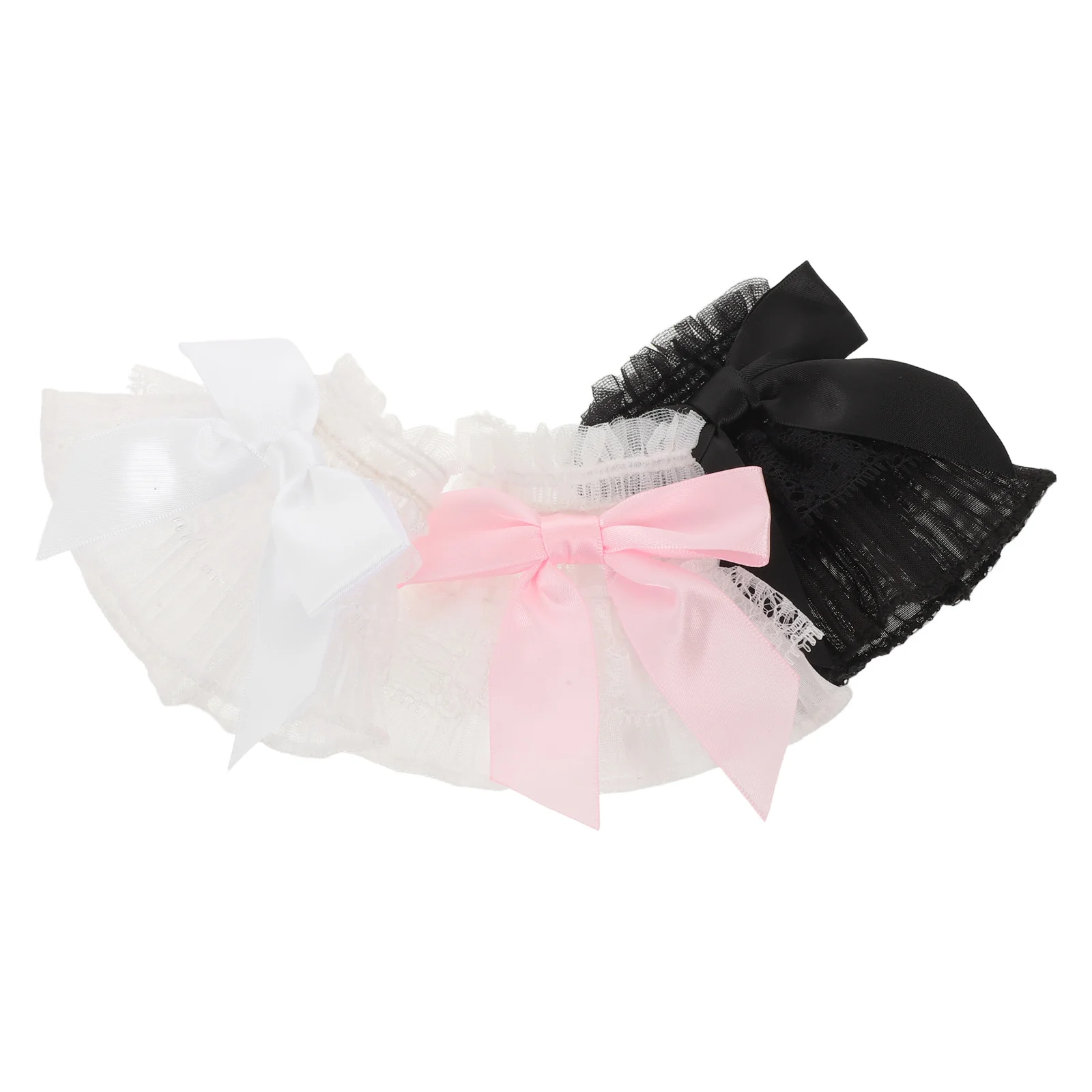 

3pcs Nail Photo Props 3 Pairs Lace Hand Sleeves For Women Ruffled Wrist Cuffs Detachable Arm Sleeves For Nail Art Photography