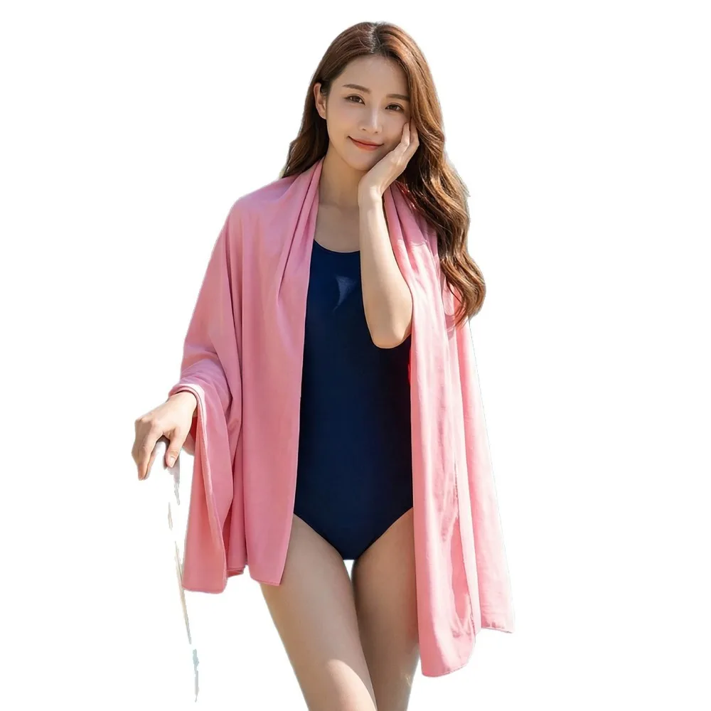Portable Water Absorption Quick-dry Bath Towel Portable Lightweight Swimming Towel Soft Microfiber Hot Spring Bathrobe Gym