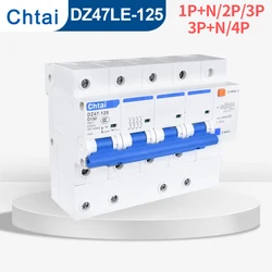 .DZ47LE-125 Leackage Circuit Breaker MIni RCD RCBO 63A 80A 100A 125A AC230V 400V Multifunctional Overload Leakage ELCB