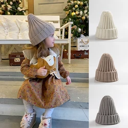 Autumn Winter Crochet Baby Hat Solid Color Girls Boys Cap Warm Knitted Kids Beanie Infant Children Hats Bonnet Gorras