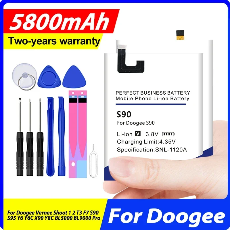 2023 BL-57 BAT16523200 BL5000 BL9000 476180P Battery For Doogee Vernee Shoot 1 2 T3 F7 S90 S95 Y6 Y6C X90 Y8C BL5000 BL9000 Pro