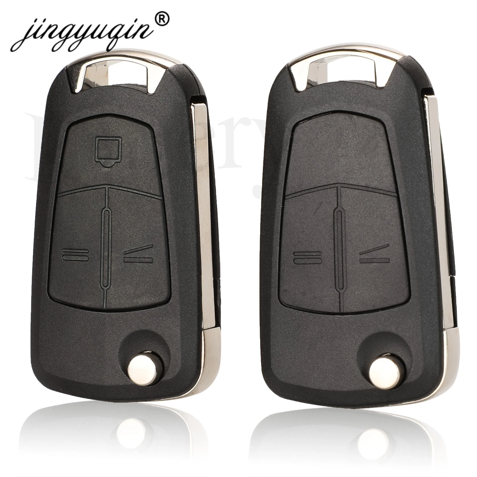 

jingyuqin 10pcs Flip Folding Key Shell Case FOB 3 BTN for Vauxhall Opel Astra H Corsa D Vectra C Zafira Signum Tigra Meriva