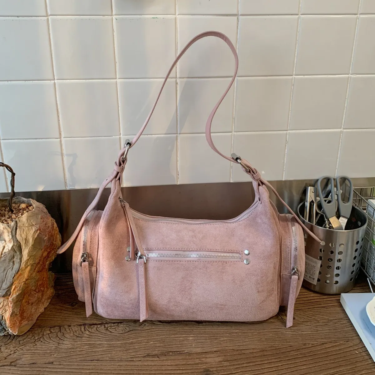 

2026 New Vintage Cargo Motorcycle Bag for Women Edgy Convertible Crossbody Baddie Style As Both A Shoulder Bag and Day Bag