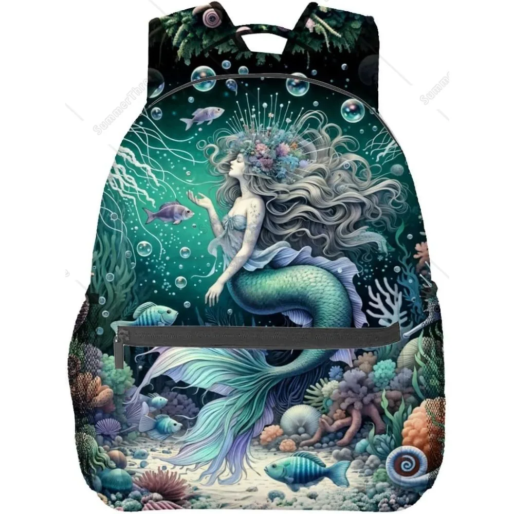 

Back to School Fantasy! Mermaid Adventure Backpack, Enchanting Underwater Design, Ideal Bag for Dreamy Teens