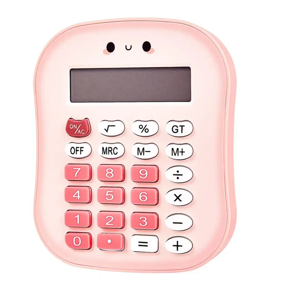 Portable Calculator 12 Digit Large LCD Display Big Buttons Easy to Press Battery Powered Colorful Calculator