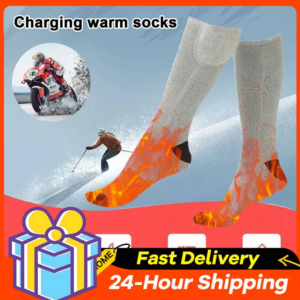 

Thermal Heated Foot Warmer Socks Outdoor Camping Ski Sport Winter Electric Heated Socks 3 Level Temperature Electric Heated Sock