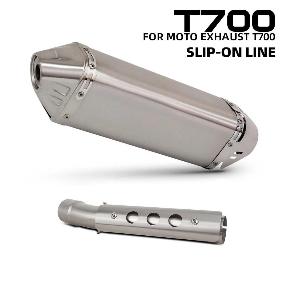 

XTZ690 Exhaust Muffler For Yamaha T7 T700 T700S Tenere700 2019-2026 Motorcycle Exhausts Slip on Line Pipe Kit TRC-GP Tail Tube