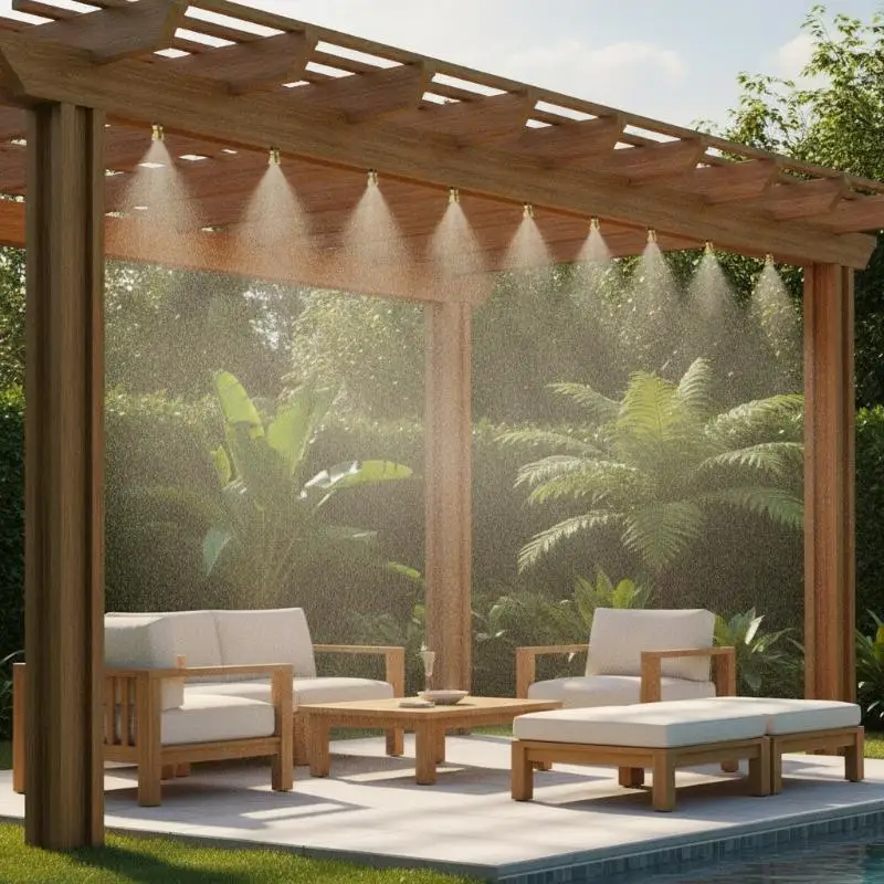 High Pressure Atomizer Nozzle Anti-Drip Greenhouse Irrigation Fogging Spray Head Air Humidification Landscaping