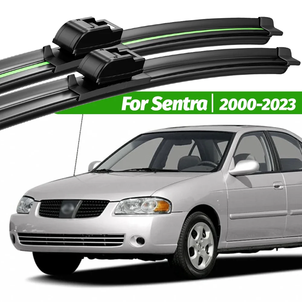 

For Nissan Sentra B15 B16 B17 B18 2000-2023 2pcs Front Windshield Wiper Blades 2006 2012 2016 2019 Windscreen Window Accessories