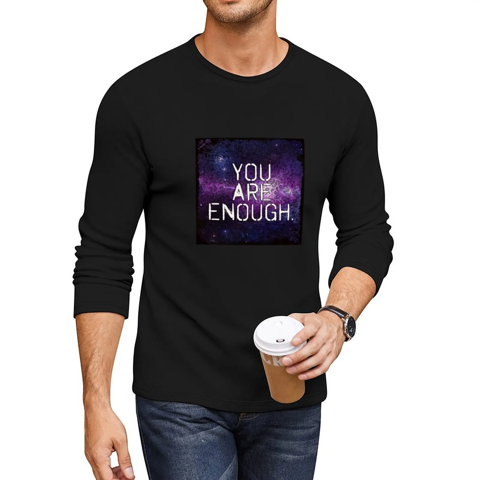 

You are enough Long T-Shirt custom t shirts oversized t shirt korean fashion slim fit t shirts for men