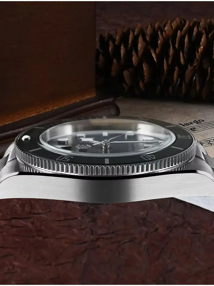 San Martin Diving Men Watch Waterproof Sapphire Wristwatch BGW-9 C3 Luminous Aluminum Bezel Reloj