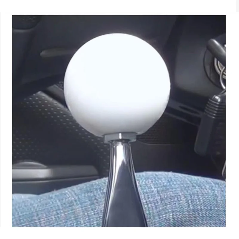 

Auto Parts Acrylic Pure White Gear Head Car Modified Gear Head White Gear Shift Handball Wave Stick Head Adapter 3