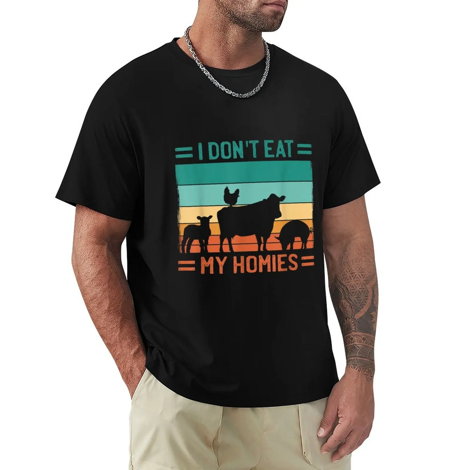 I Don't Eat My Homies Vegan T-Shirt Quick Dry Light Sports T-Shirt