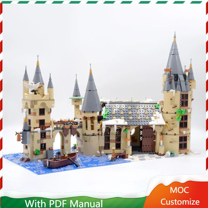 

1448 PCS Medieval Luxury Winter Village Castle Building Block Customize Diy Education Assembly Kids Toys Birthday Surprise Gifts