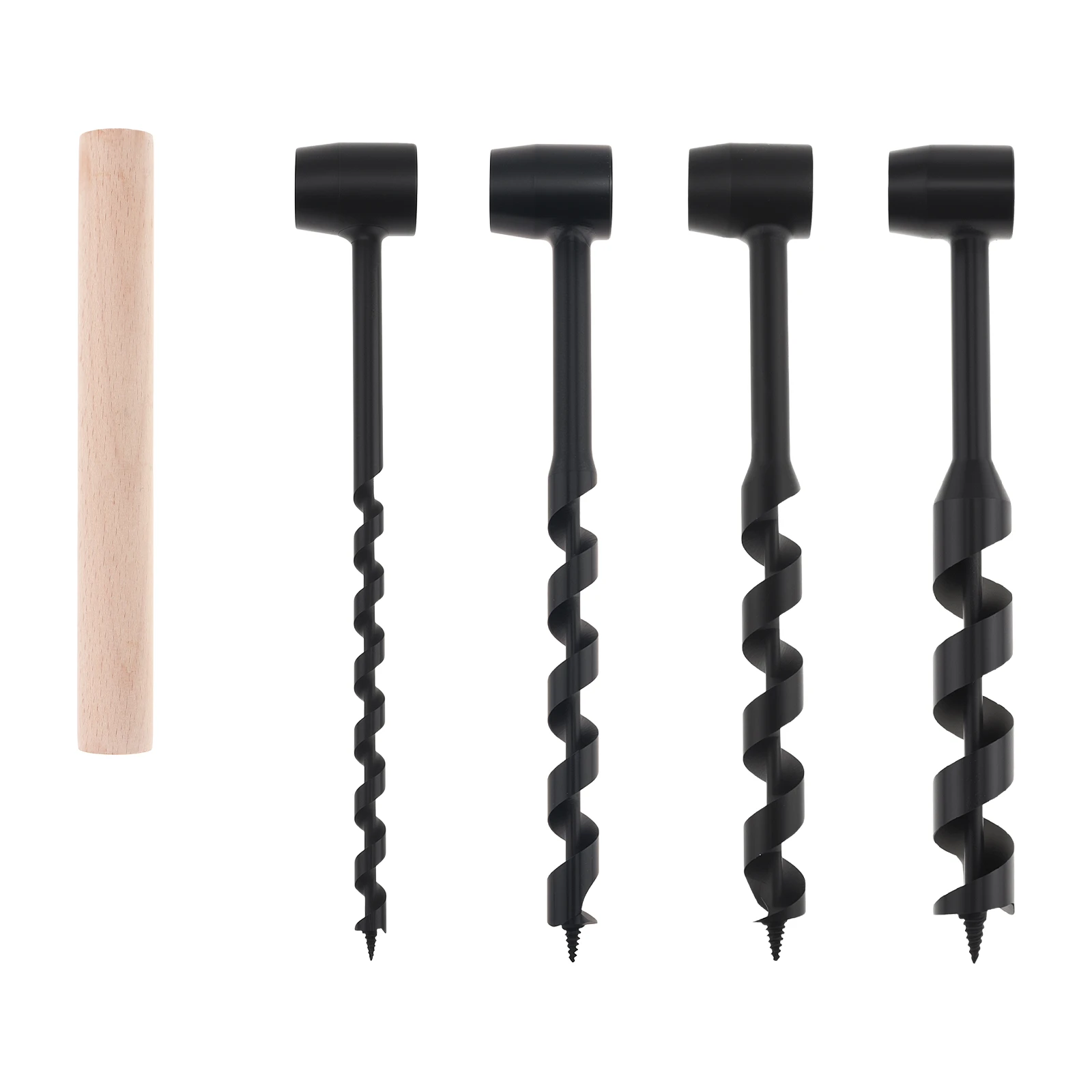 

High Carbon Steel Scotch Eye Auger Portable Handle Wood Drill Bit Set for Camping Survival Tool Woodworking Manual Hand Auger