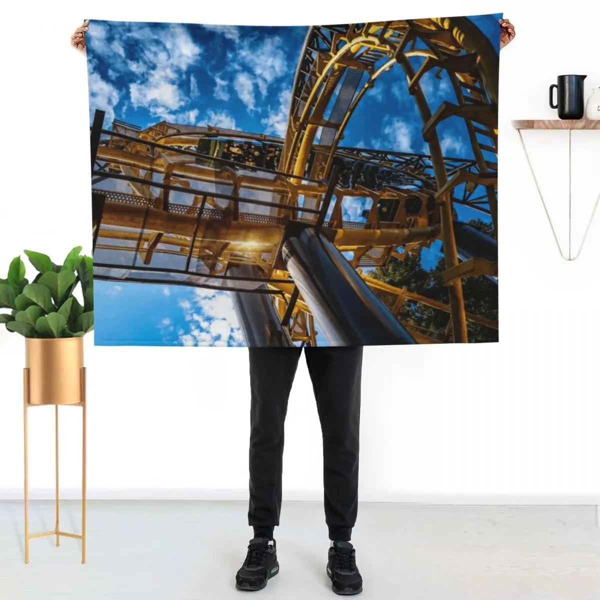 The Loch Ness Monster, Busch Gardens Williamsburg Throw Blanket Travel Vintage Summer Comforter warm winter Blankets