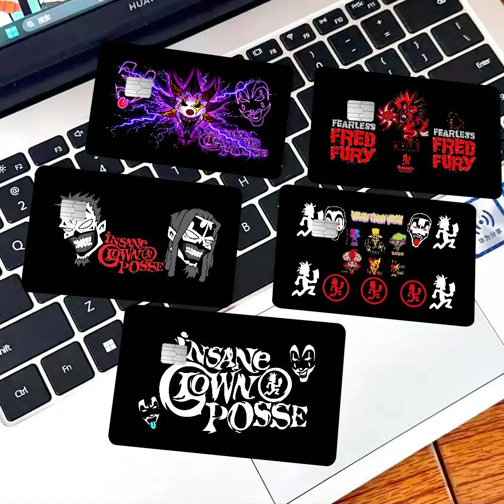 Band I-Insane C-Clown P-Posse Fashion Matte Gold Silver Black Matte Film Skin Sticker Tape for Bank Credit Debit Card