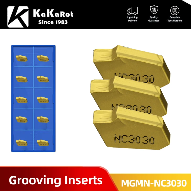 KaKarot Grooving Cut-Off Cutter insert SP200 SP300 SP400 SP600 NC3030 Slotted Carbide Inserts grooving metal Tool Lathe