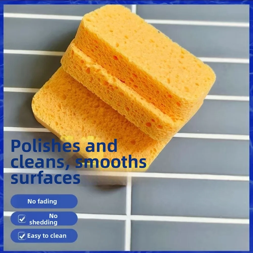 Sponge Eraser Wood Pulp Sponge For Grout Cleaning High Absorbency Non Shedding Cement Multi-Purpose Sponge Eraser Accessories