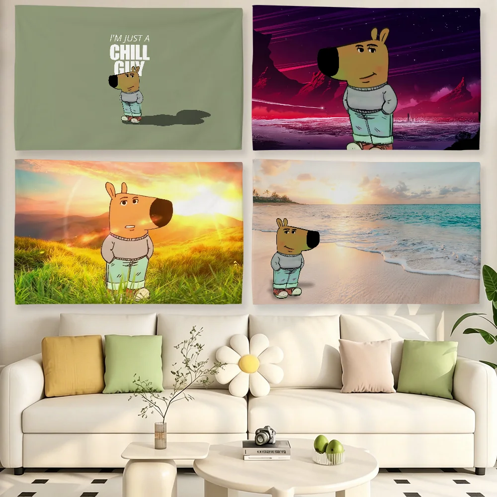 C-Chill Guy Funny flag For Living Room Home Dorm Decor Wall Outdoor Camping Party Banner Gifts