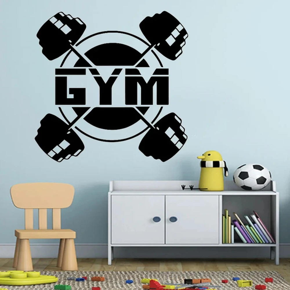 

1 pc hot sale fitness or Gym Wall Sports welcome decor Wall Sticker Pvc Wall Art Stickers Modern Fashion Wallsticker Decal